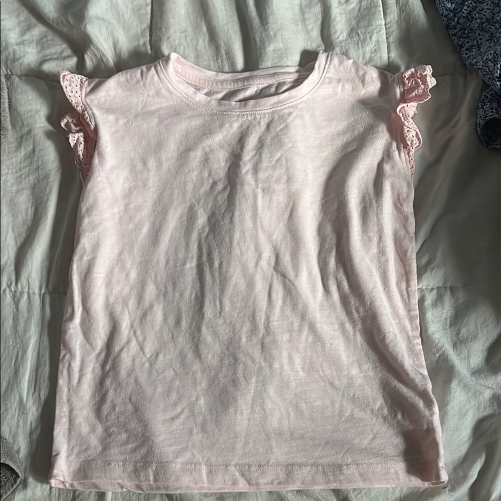 Pink Lace Sleeve Kids Top